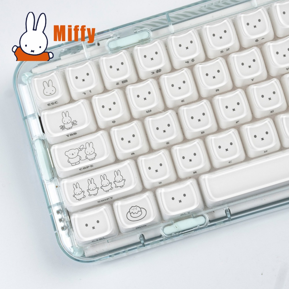 Pc Gaming Essentials - Kawaii Miffy Keycaps Penutup Kunci Kelinci