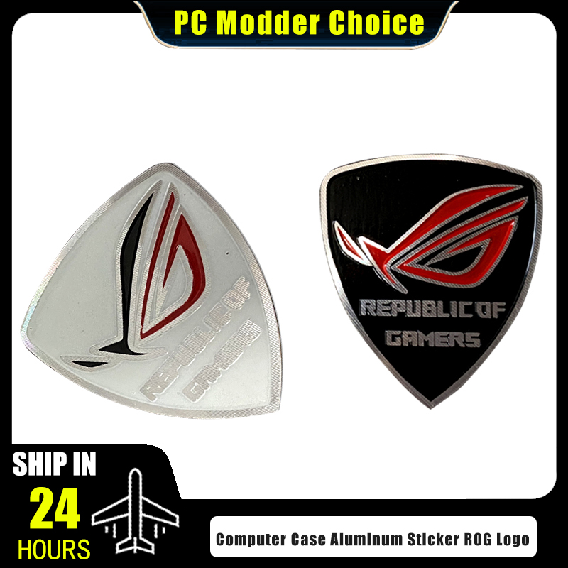 Pc Gaming Upgrades - Stiker komputer aluminium Logo ROG Gamer,