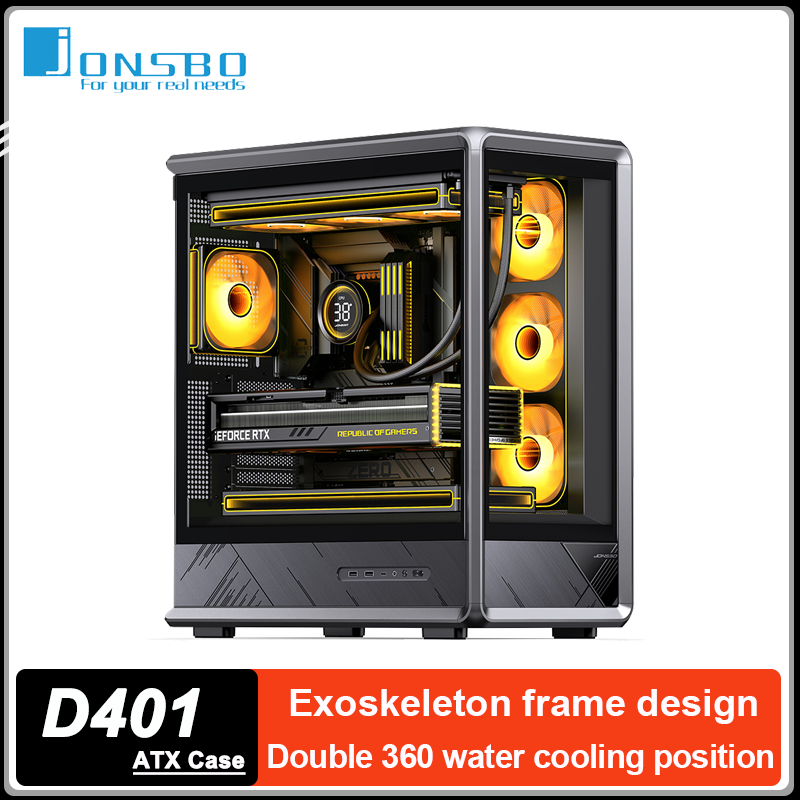 Pc Gaming Jonsbo - Casing PC JONSBO D401 ATX Exoskeleton