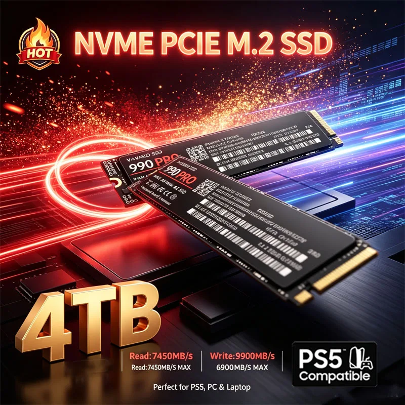 Pc Gaming Vs Ps5 - SSD M.2 NVMe 7400MB/s 990 PRO