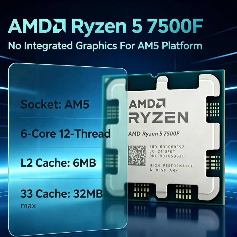 Pc Gaming Amd Ryzen 5 - Prosesor CPU AMD Ryzen 5 7500F