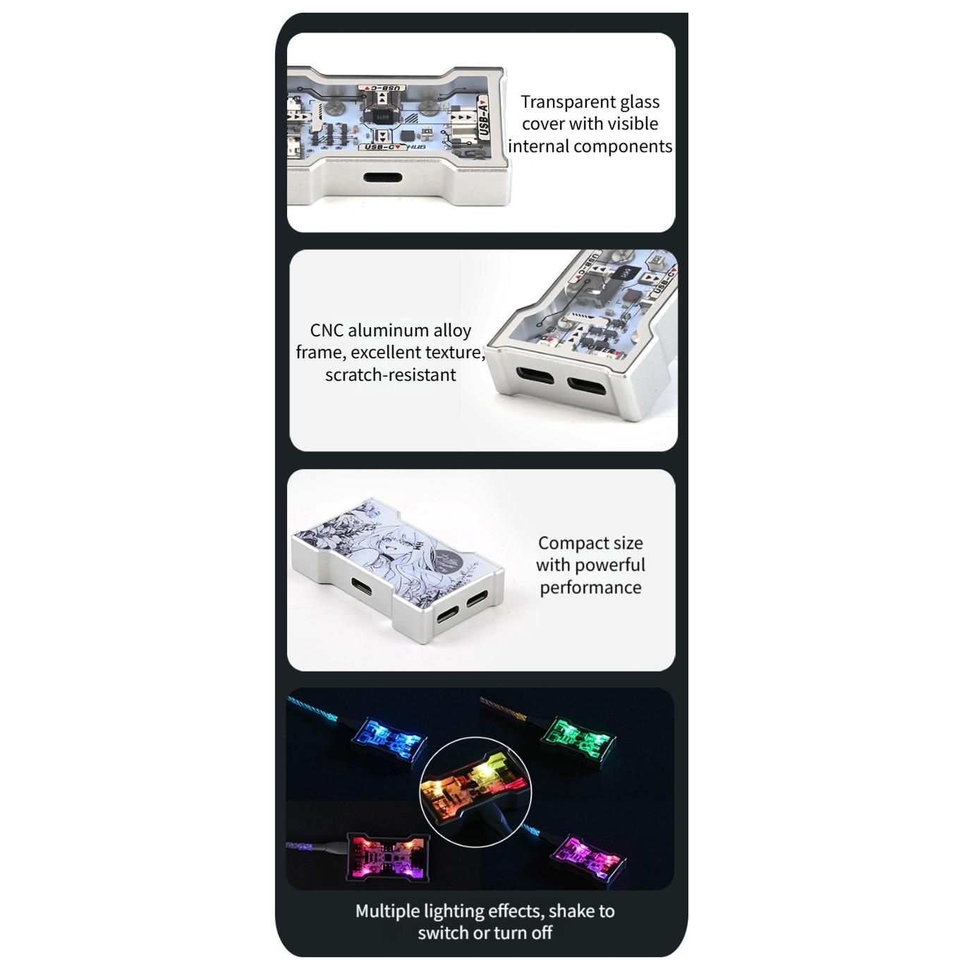 RGB USB Hub 2 Input 3 Output B - Usb Hub Gaming ulasan dan harga