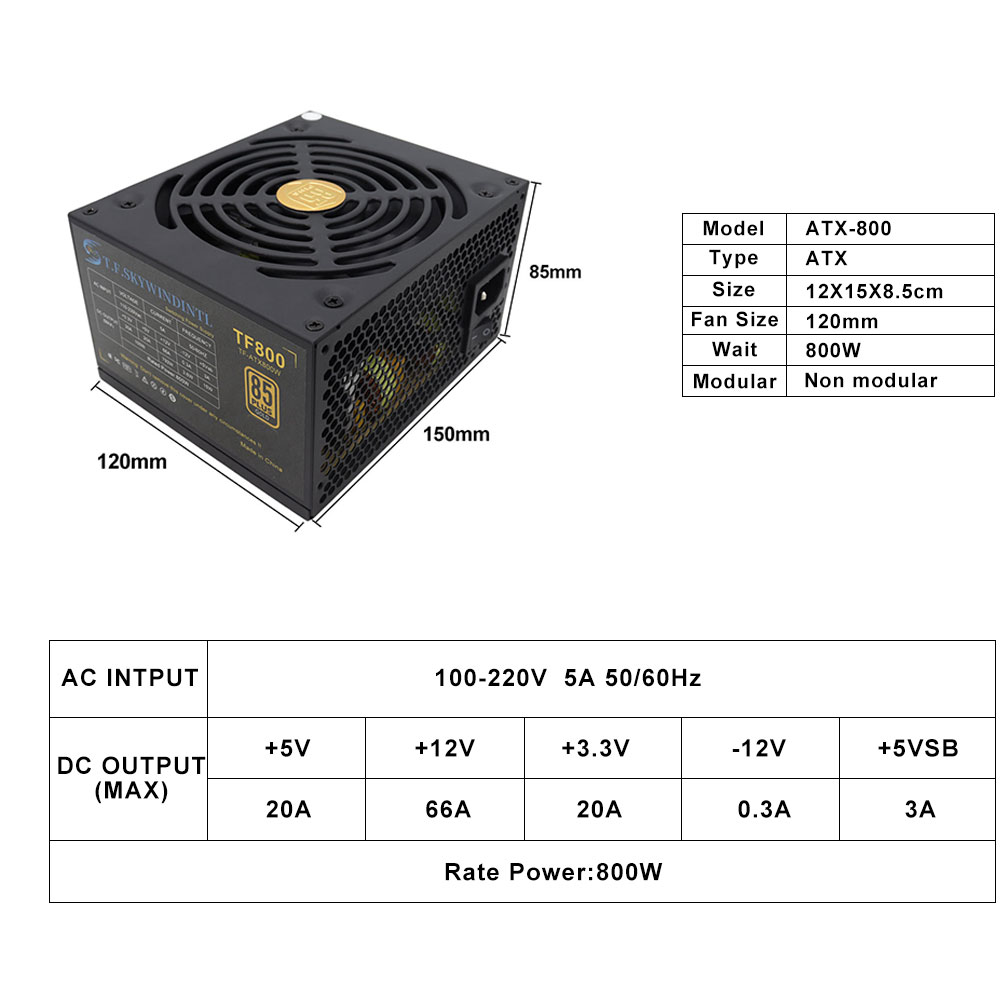 Power Supply Gaming Desktop AT - Pc Gaming Ff ulasan dan harga