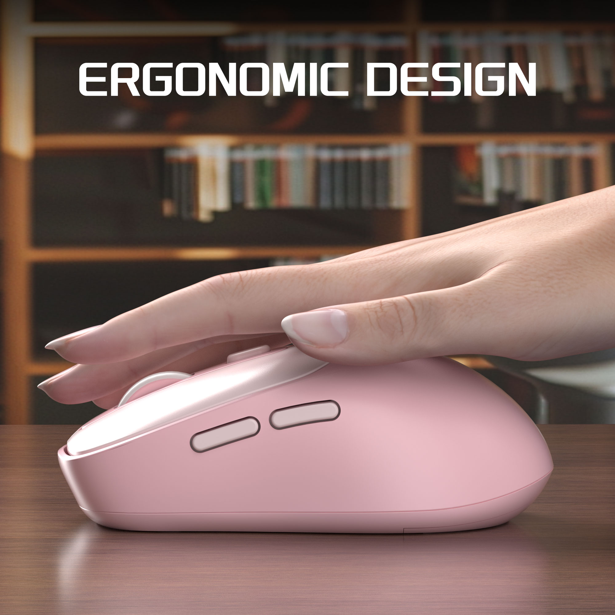 Mouse Nirkabel MageGee Koneksi - Pc Gaming Pink ulasan dan harga