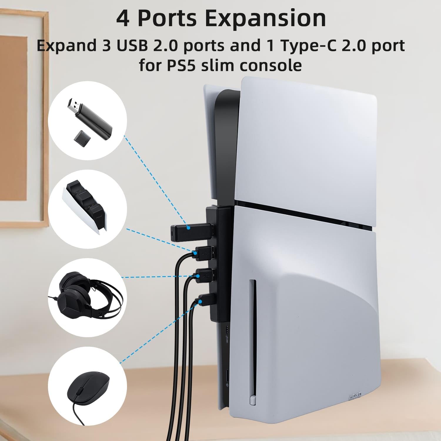 Hub USB 4 port untuk PS5 Slim  - Usb Hub Gaming ulasan dan harga