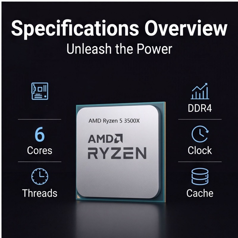 AMD Ryzen 5 3500X CPU Desktop  - Pc Gaming Amd Ryzen 5 ulasan dan harga