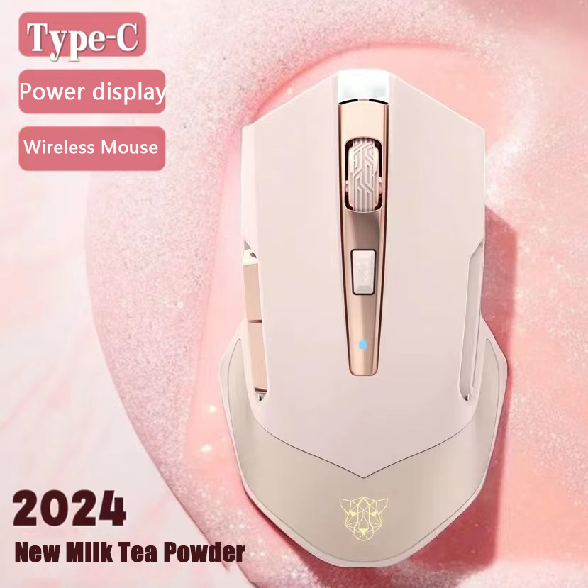 Mouse game tipe-c tanpa kabel  - Pc Gaming Pink ulasan dan harga