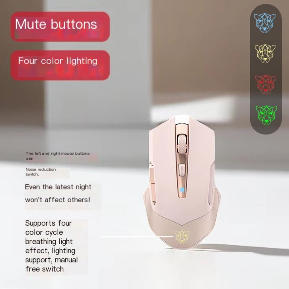 Mouse game tipe-c tanpa kabel  - Pc Gaming Pink ulasan dan harga