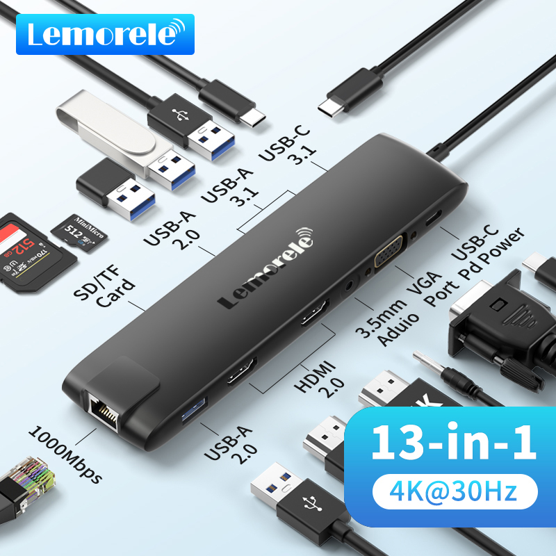 Lemorele TC96 Hub USB 3.1, sta - Usb Hub Gaming ulasan dan harga