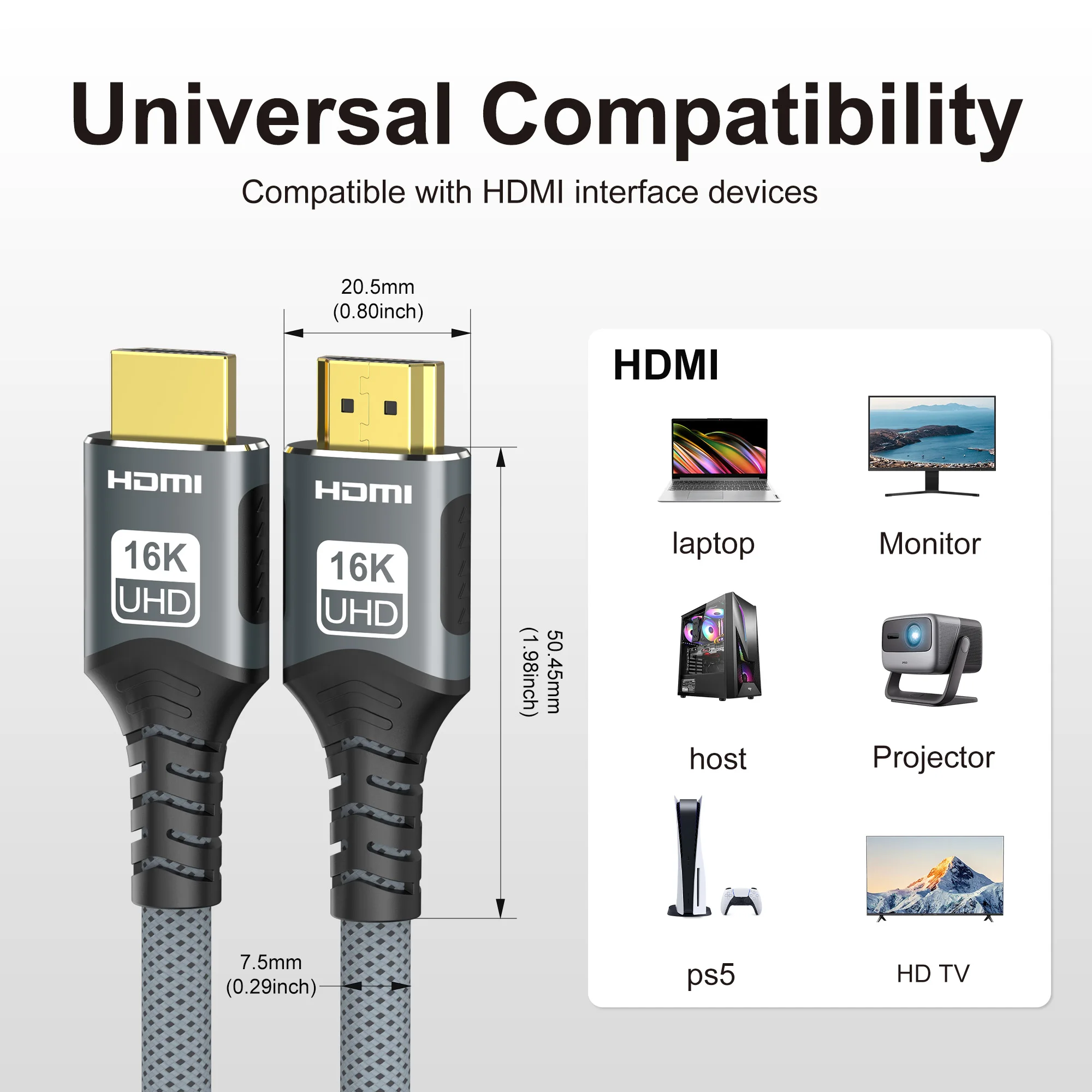 Kabel HDMI 2.2/2.1/2.0 16K@60H - Pc Gaming Vs Ps5 ulasan dan harga