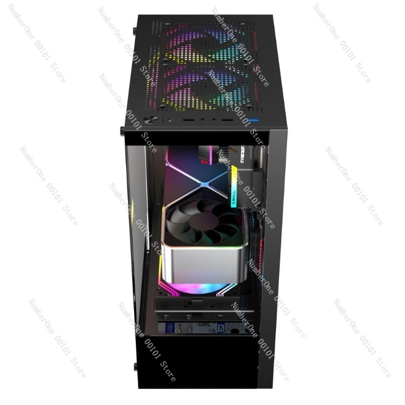 Casing Komputer Tempered Glass - Pc Gaming Cafe ulasan dan harga