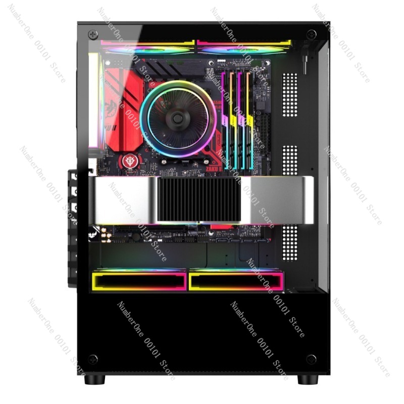 Casing Komputer Tempered Glass - Pc Gaming Cafe ulasan dan harga
