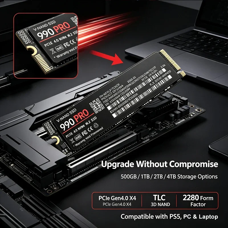 SSD M.2 NVMe 7400MB/s 990 PRO  - Pc Gaming Vs Ps5 ulasan dan harga