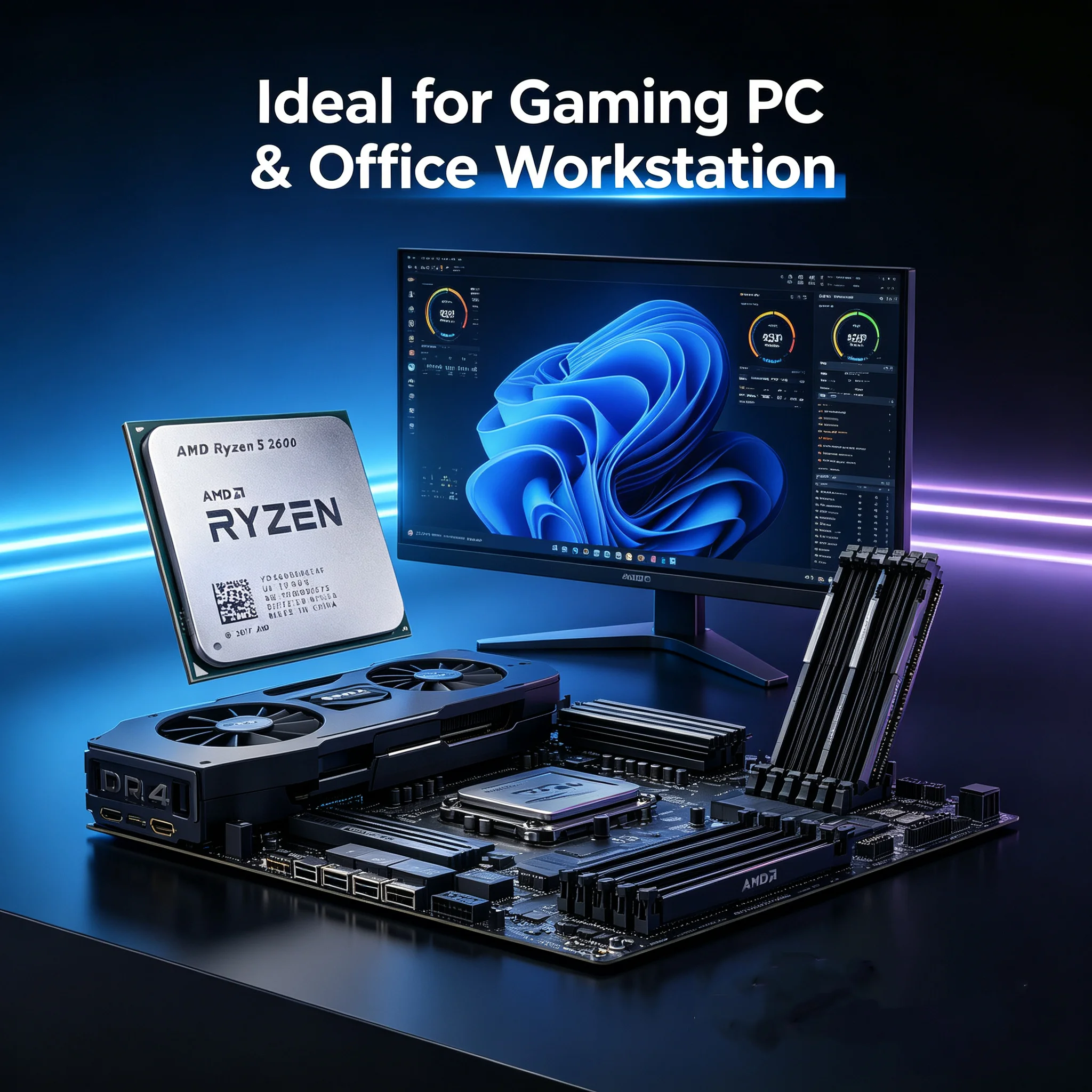 AMD Ryzen 5 2600, 6 inti, 12 u - Pc Gaming Amd Ryzen 5 ulasan dan harga
