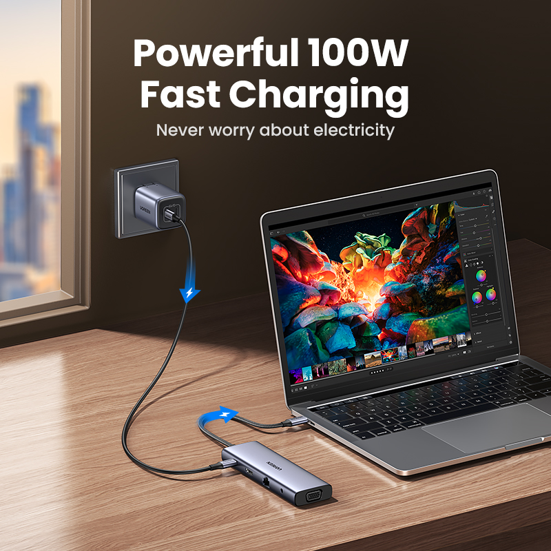 HUB USB UGREEN Tipe-c Ke 4K HD - Usb Hub Gaming ulasan dan harga