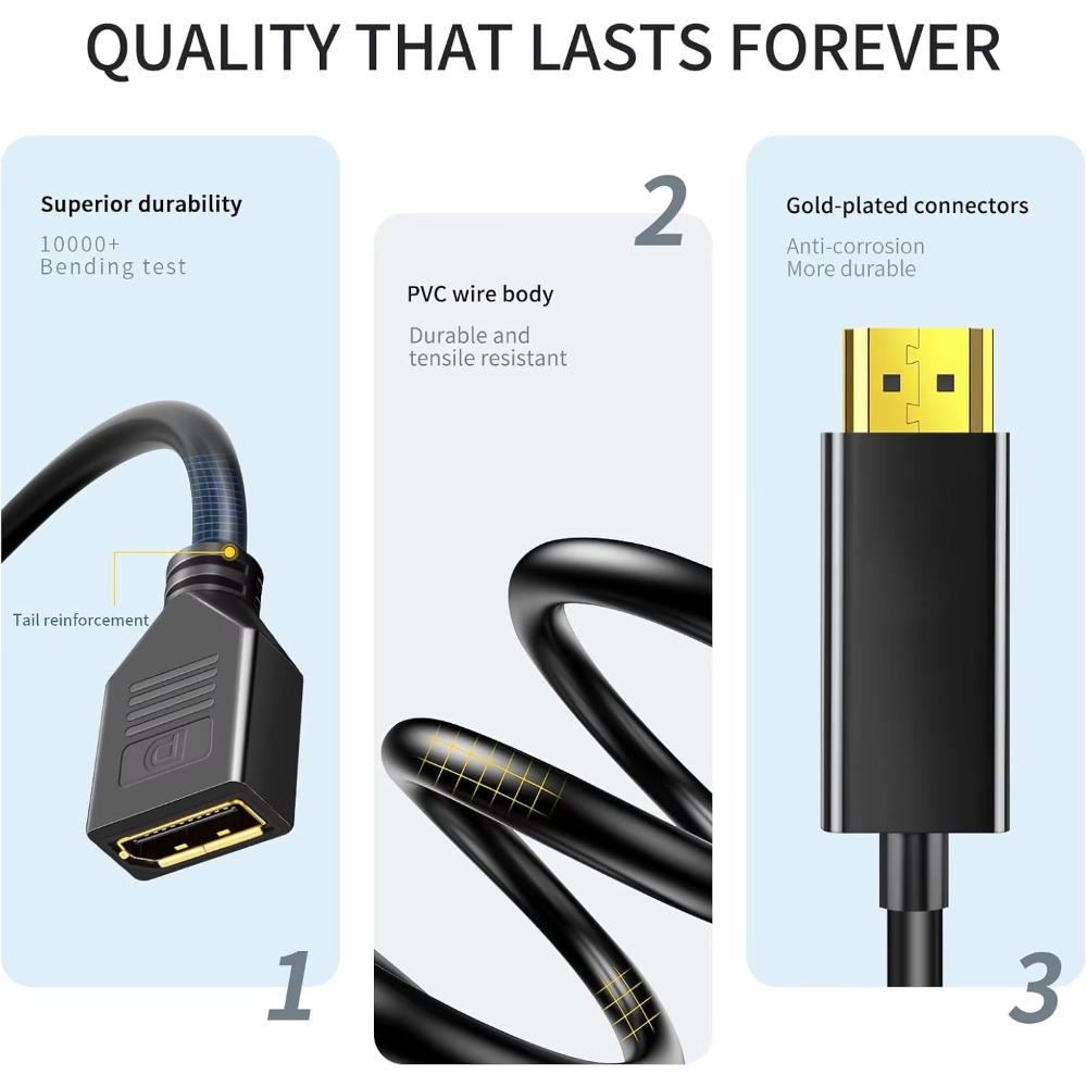 Kabel HDMI ke DisplayPort 4K@6 - Pc Gaming Vs Ps5 ulasan dan harga